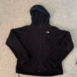 The North Face hooded coat black XL